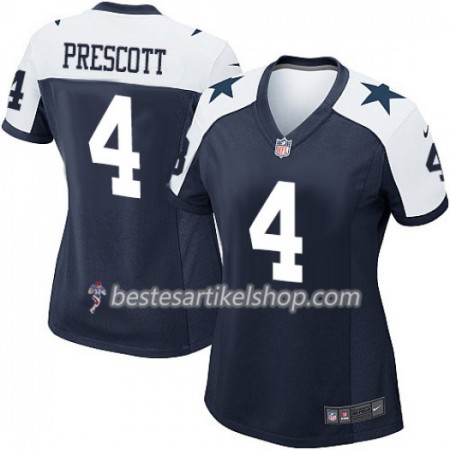 Damen Dallas Cowboys Trikot Dak Prescott 4 Nike Throwback Alternate